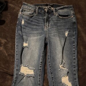 Judy Blue Ripped Denim Skinny Jeans